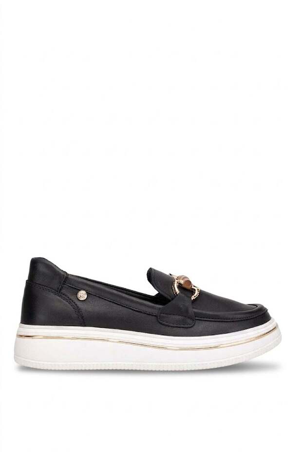 D26Ya-3960 Women's Genuine Leather Casual Shoes Black