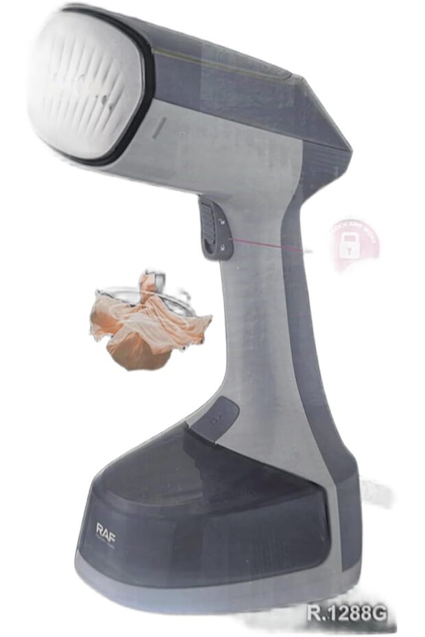 Handheld Garment Steamer, Professional Portable Clothes Steamer with Large Water Tank, White and Sil