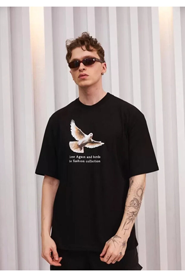Printed Unisex Casual Style White Geometric Abstraction T-Shirt