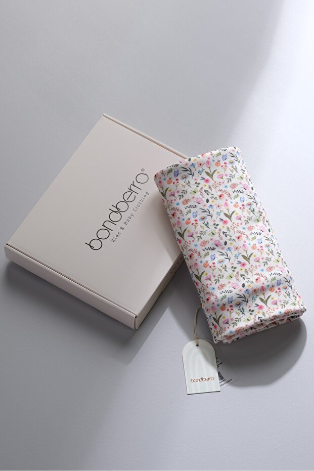 Soft Series Interlock Coverlet & Blanket 100% Cotton Oeko-Tex Certified 100 X 85 cm (Mixed Flowers)