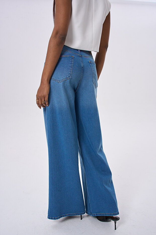 White Stitched Jeans - 2