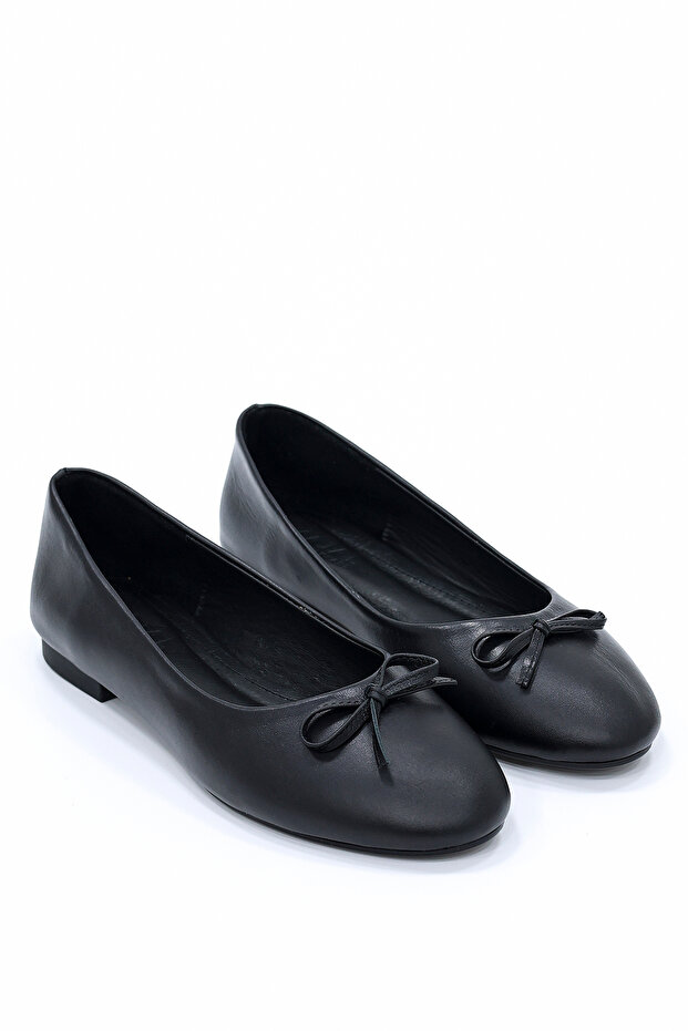Cbr-S01 Flat Sole Ballerinas with Bow Detail
