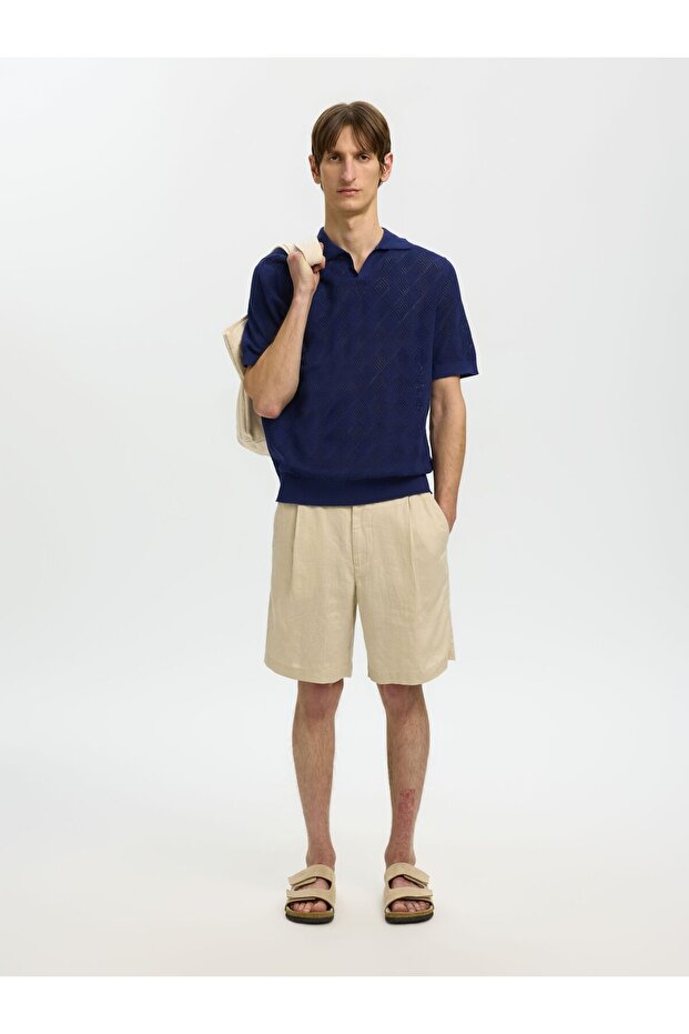 Polohemd aus Strick Kurzarm - 6