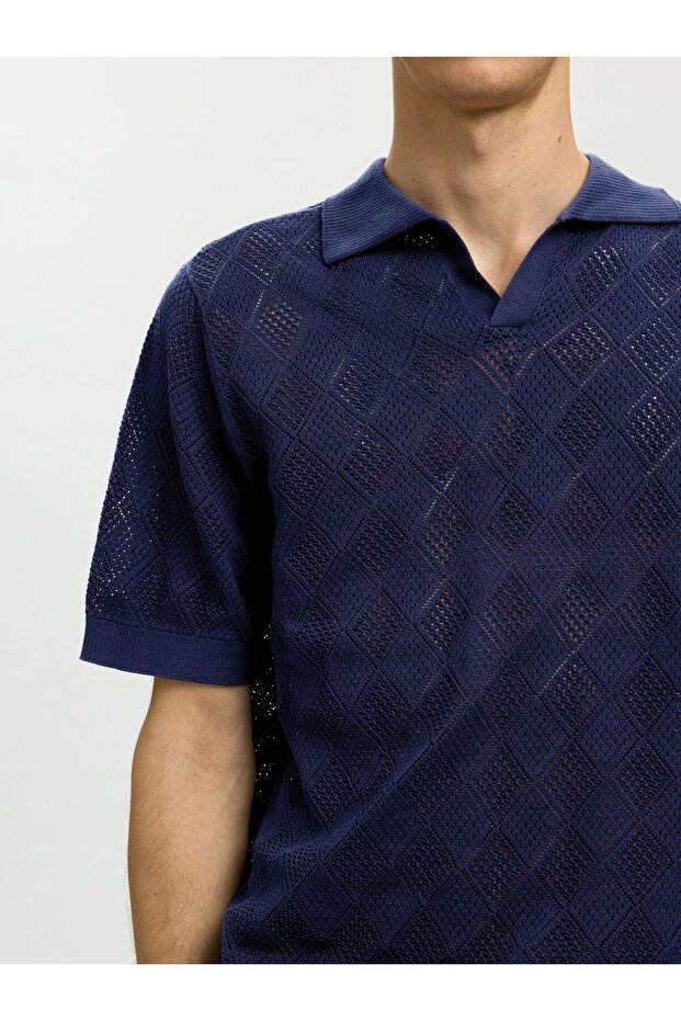 Polohemd aus Strick Kurzarm - 5