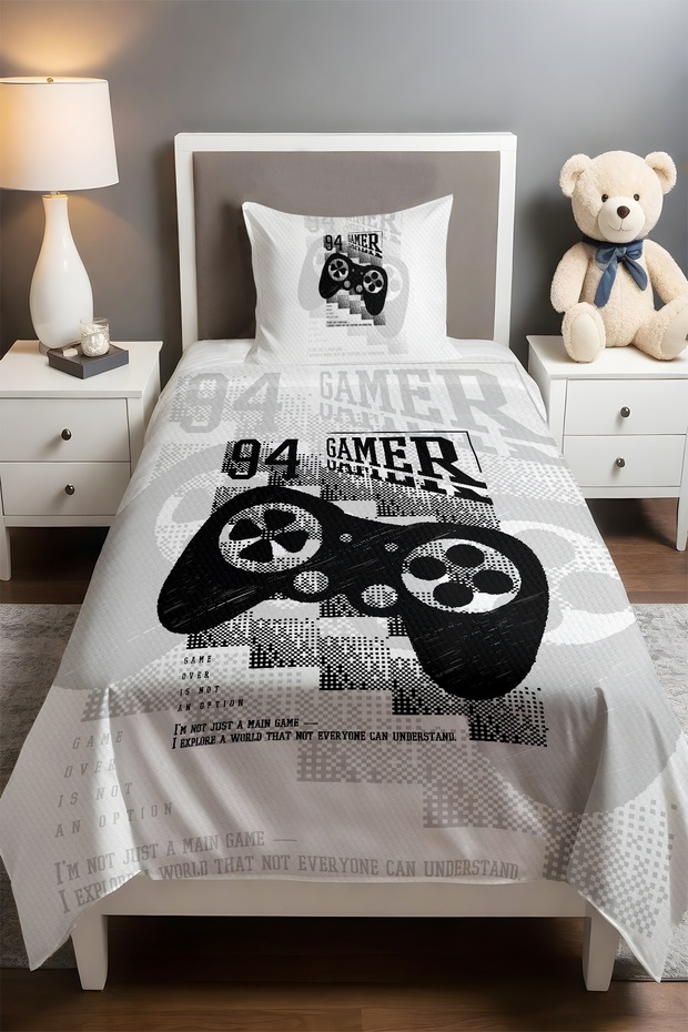 Legendary Gamer Patterned Single Baby Child Pique Set