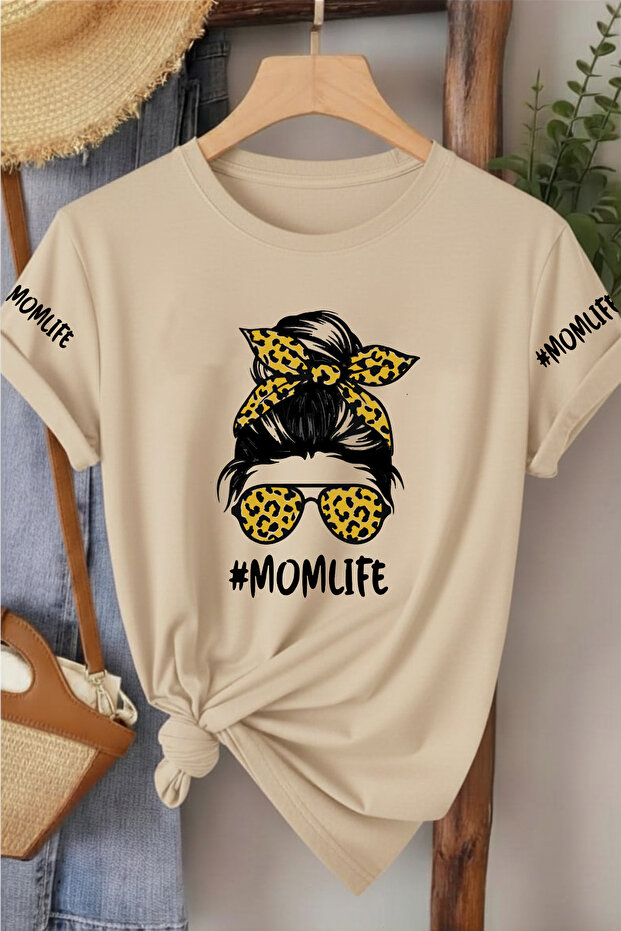 Momlife Leopard Printed Design Printed Women's T-Shirt