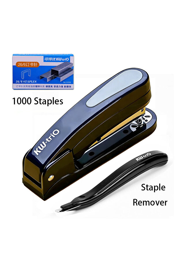 Stapler Set KW-TRIO 360 Degree Rotary Stapler Multifunctional Heavy Duty Stapler Thickened Effortles