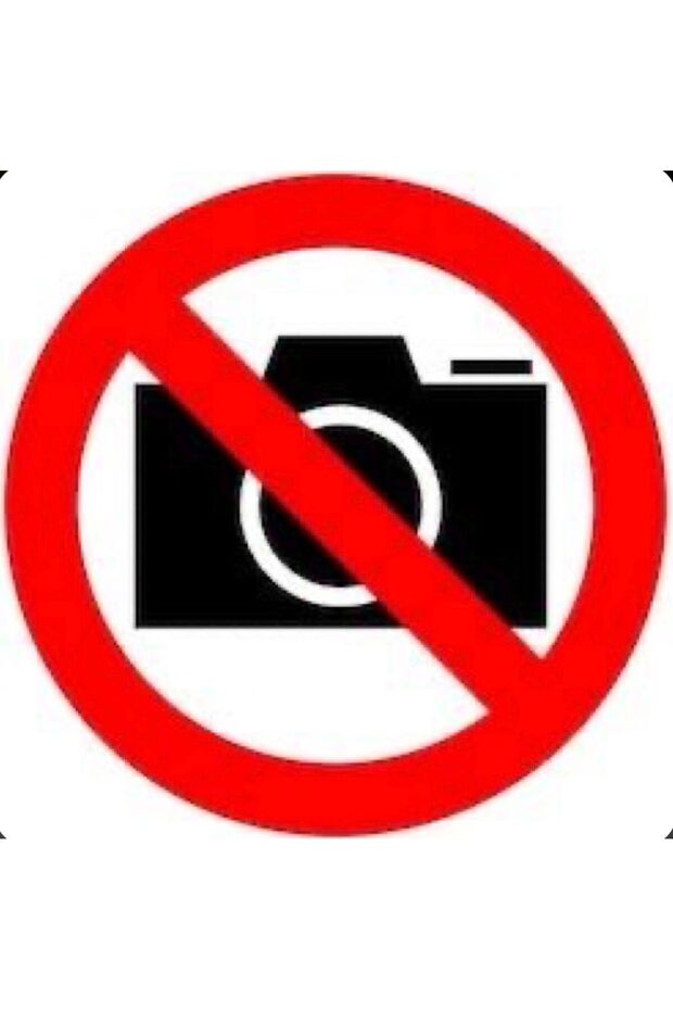 Photography Prohibited Sticker 22X30 cm – No Photo Warning Sign