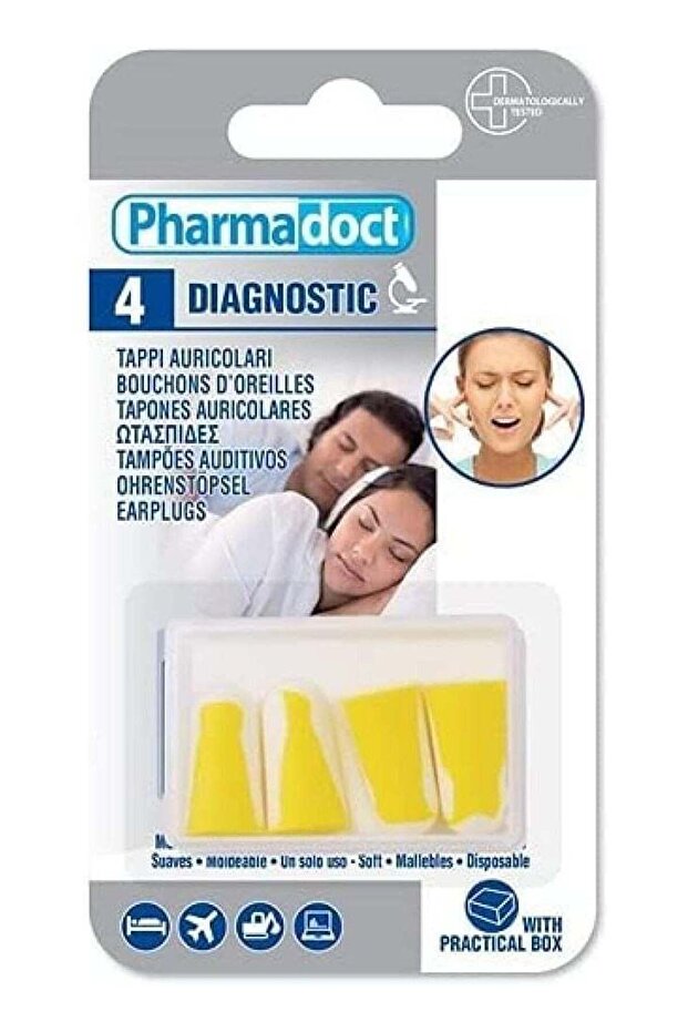Soft Antinoise Earplugs – 4 Piece Set with Clear Storage Box