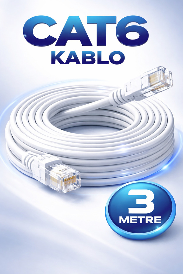 كابل إيثرنت Cat6 بطول 3 أمتار. شبكة الإنترنت
