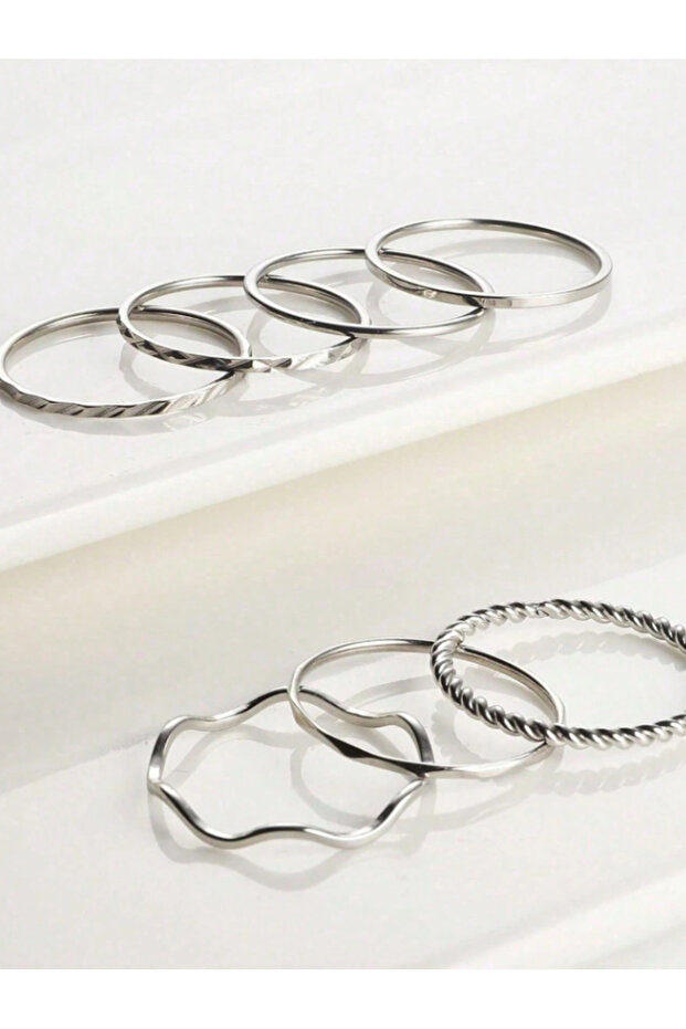 7-Piece Basic Thin Rings and Joint Rings Set