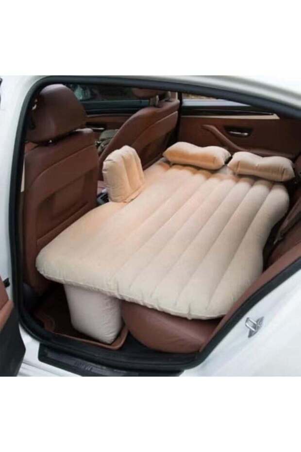 Car Travel Air Mattress – Portable Inflatable SUV Air Bed with Two Air Pillows for Camping