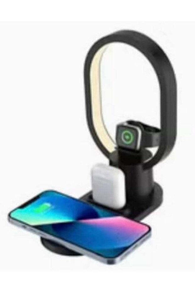 15W Magnetic 4 In 1 Fast Wireless Charger With lamp Multifunction Night Light Charging Station