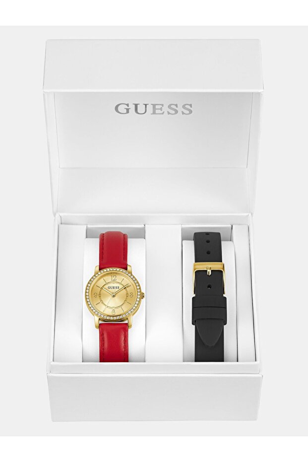 Analogue watch with interchangeable strap