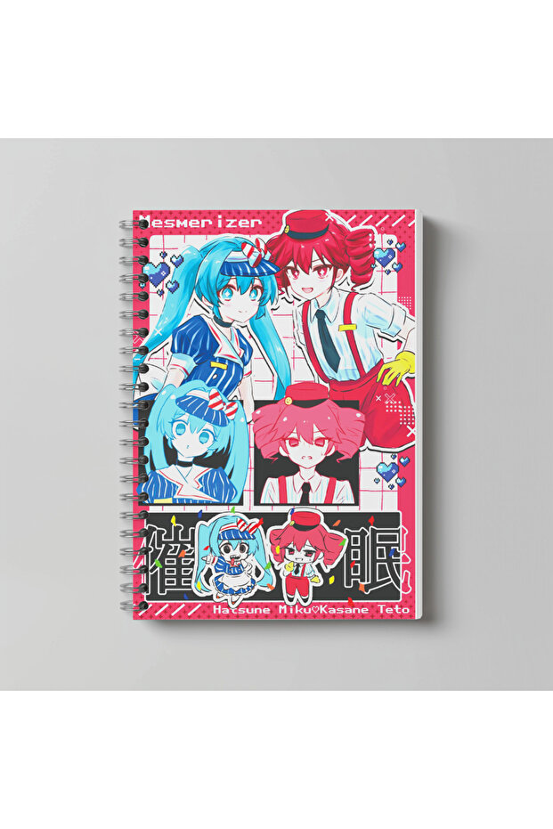 ورق مطبوع عليه شخصيات أنمي Vocaloid x Kasane Teto مقاس A4، 60 ورقة، بدون خطوط
