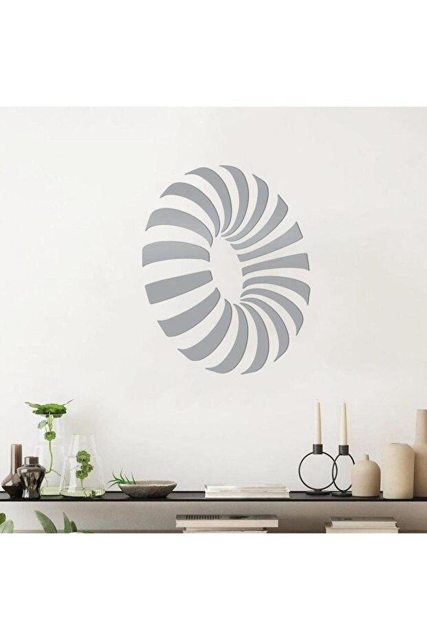 منحوتة أكريليك - دونات - AC-212026001 - فضي - 75x60