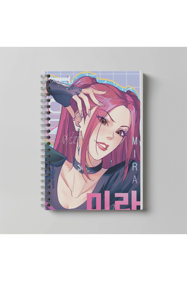 دفتر ملاحظات A4 بتصميم أنمي K POP DEMON HUNTERS، 60 ورقة، مطبوع عليه شخصيات، بدون خطوط