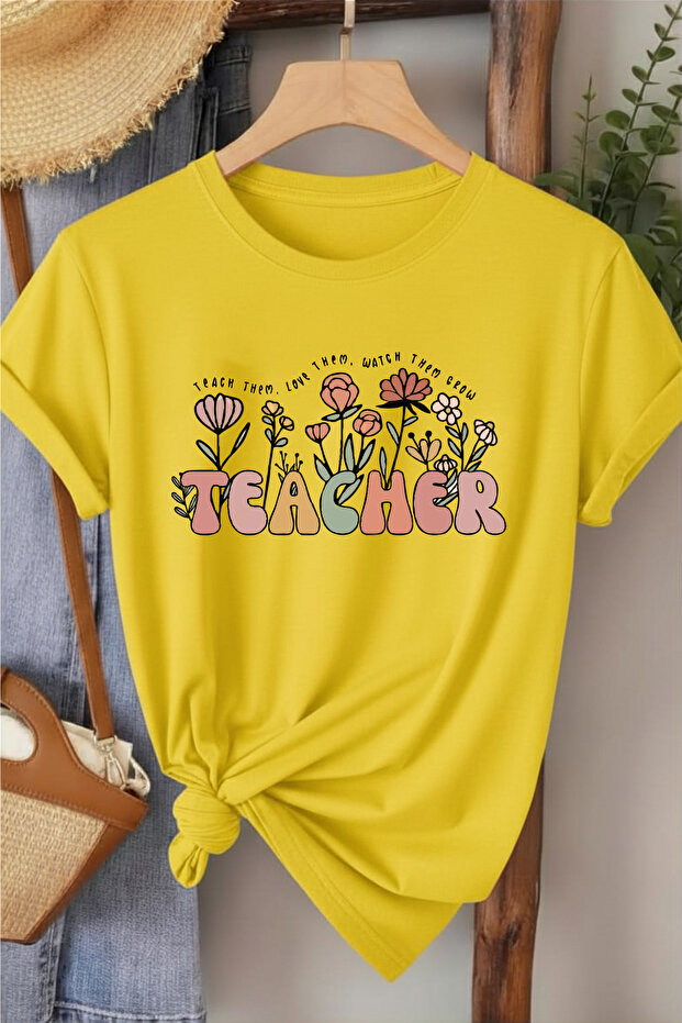Teacher Printed White Women's Cotton T-Shirt