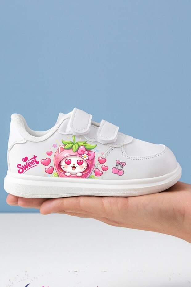 Sweet Cherry Printed Girls' Sneakers