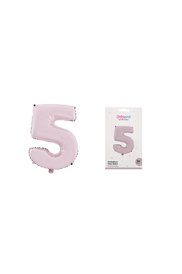26 inch folyo balloon rakam mat pink 5 balonevi̇