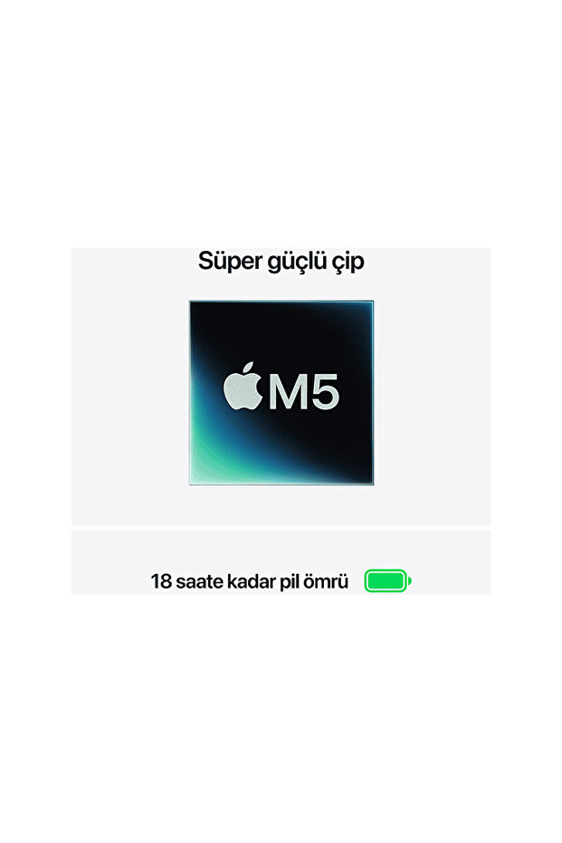 MDVN4TU/A/MacBook Air/Apple M5 İşlemci(10 Çekirdek CPU-10 Çekirdek GPU)/24GB RAM/1TB SSD/15"/G - 4