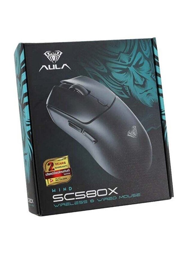 ماوس الألعاب SC580X – 3 أوضاع: لاسلكي 2.4 جيجا هرتز / بلوتوث / USB، ماوس خفيف الوزن مريح للاستخدام بدقة 10000 نقطة في البوصة