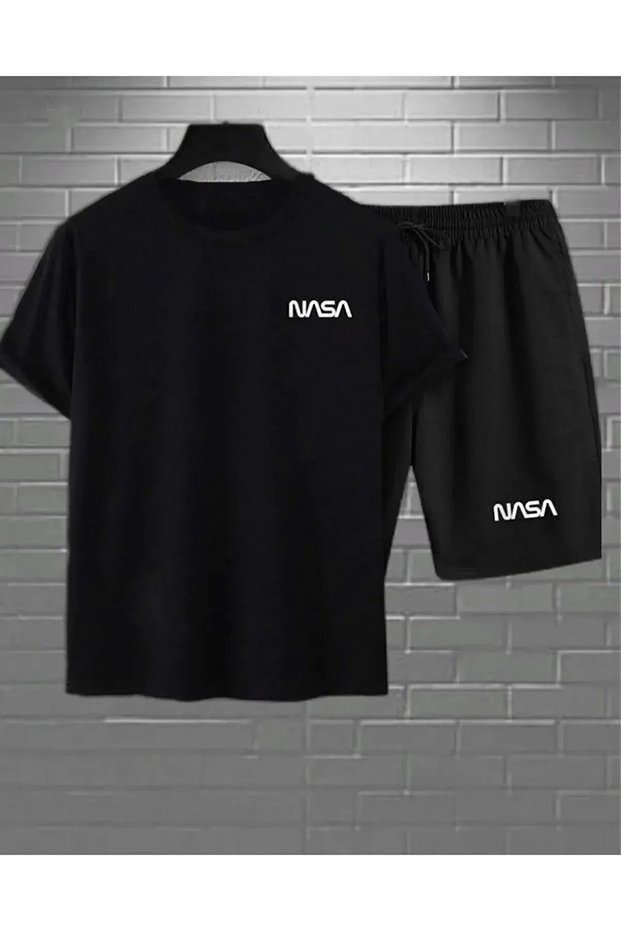 Women's Printed 2-Piece Set - Crew Neck Oversize T-Shirt & Shorts Eyaxx Sportwear Company