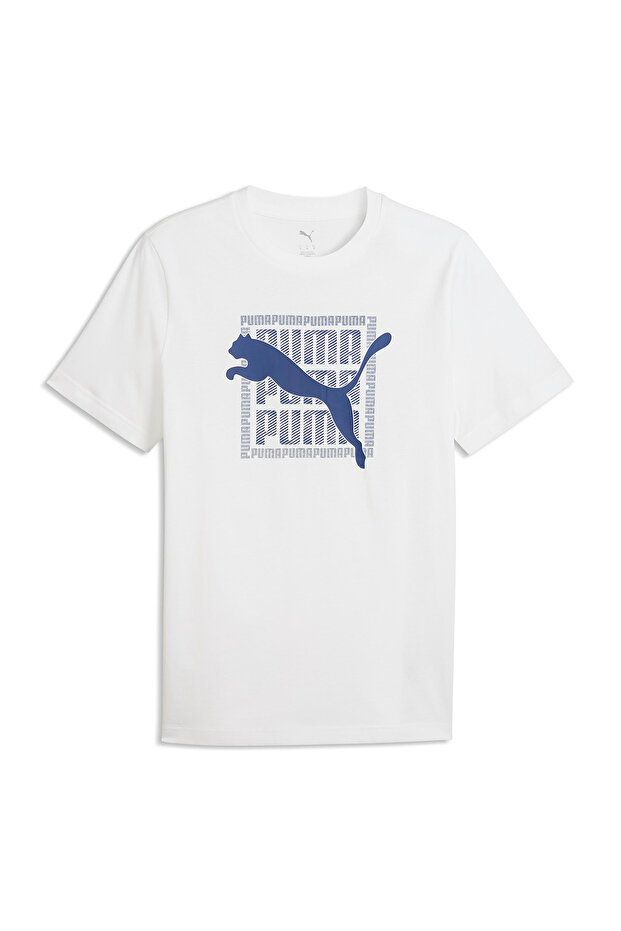 Graphic Erkek Beyaz Günlük Stil T-Shirt 69177502 - 4
