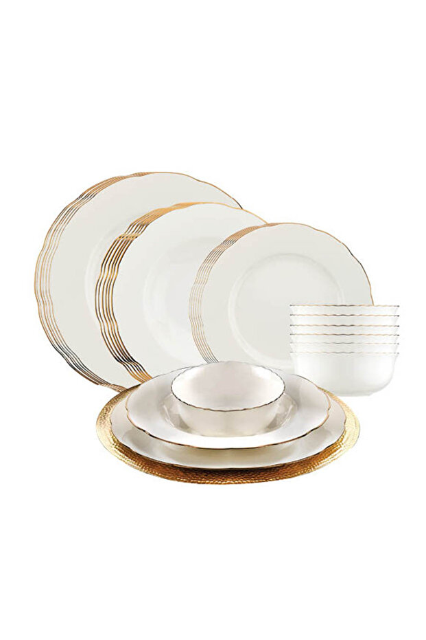 Porcelain Bone Olympos 6 Piece 27 cm Serving Plate Copper File