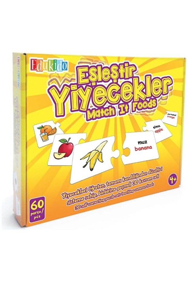 Match, Foods Cardboard Puzzle