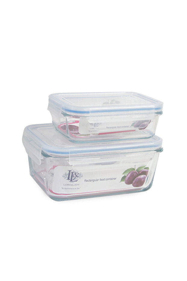 Lord & Lady Glass Container, 2 Pcs