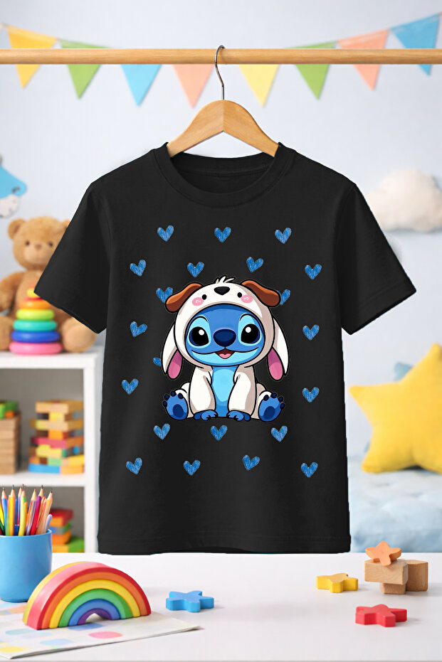 Stitch Baby Pattern Printed Kids Girls Boys Unisex Tshirt