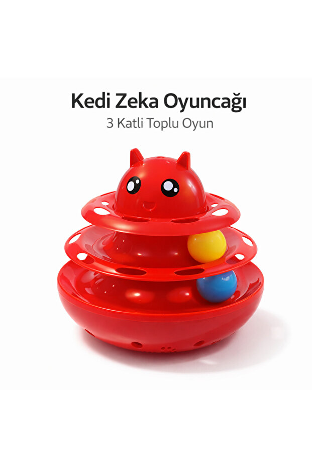 Hacıyatmaz Cat Toy 3-Layer Bulk Intelligence Toy 20X21 cm – Anti-Tipping Interactive Toy