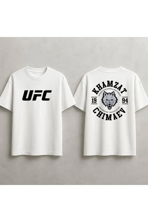 Khamzat Chimaev Ufc Printed Unisex 100% Cotton Oversize T-Shirt