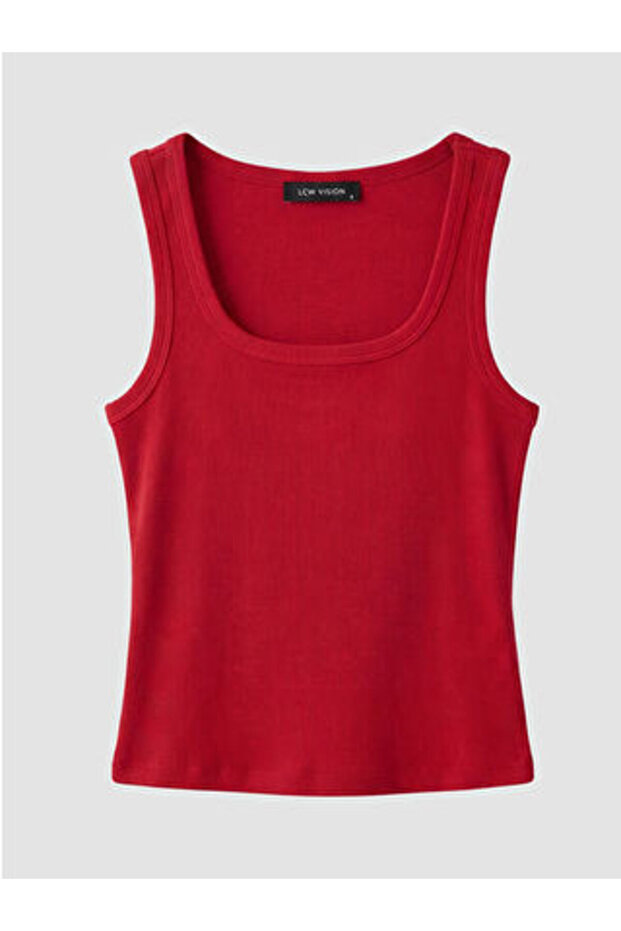 New Season Red Square Collar Women's Undershirt