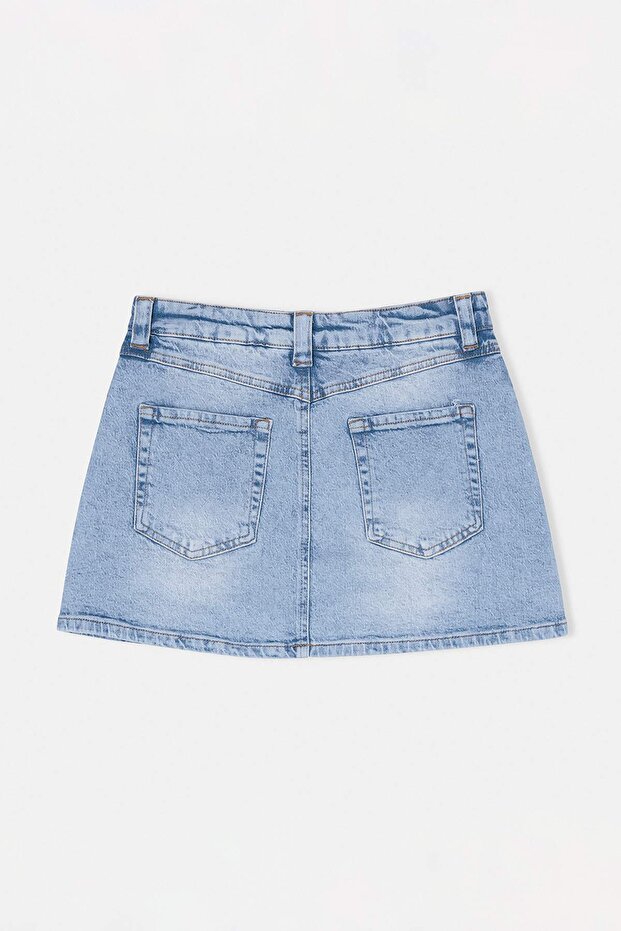 Mavi Az Esnek Mini Denim Şort Etek TWOSS26SR00052 - 9