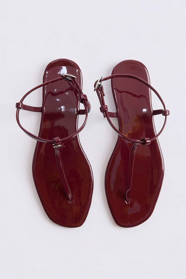 Burgundy Women's Flip Flop Sandals Takss26Sd00003