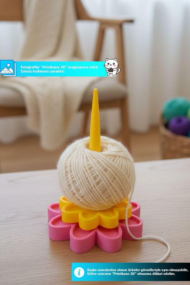 Flower Patterned 3D Printing Yarn Holder / Thread Organizer Apparatus - 1