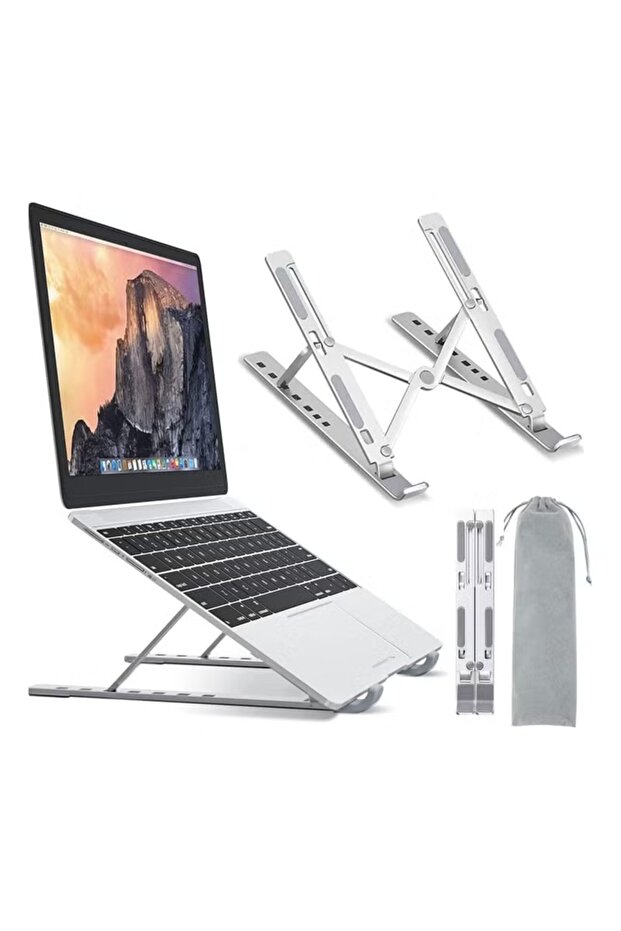 Adjustable Laptop Stand Foldable Aluminum Ergonomic Riser Cooling Anti Slip MacBook Dell HP ipad