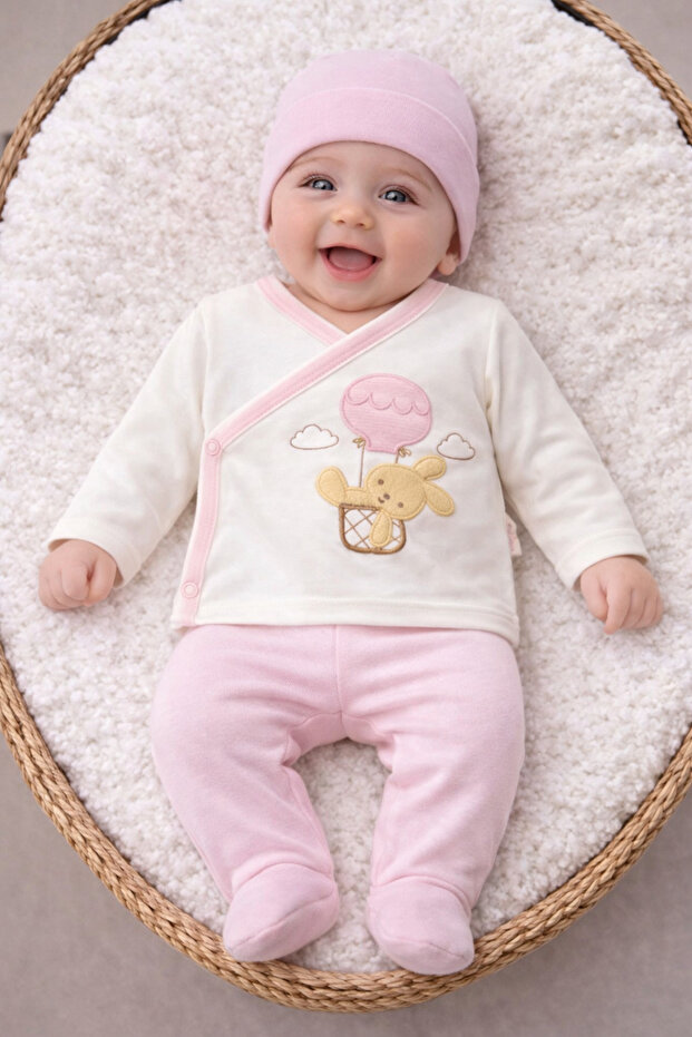 Baby Girl 5-Piece Newborn Hospital Release Embroidered Set