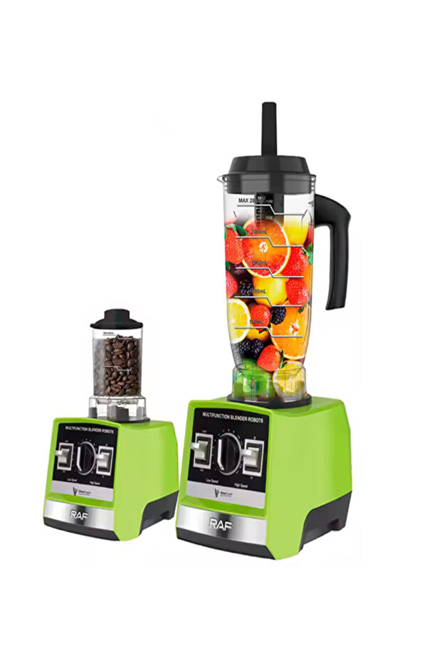 2-in-1 Blender & Grinder 2400W | 2.5L High-Speed Mixer with Stainless Steel Blades – Green