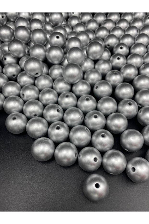 100gr 20mm Matte Metallic Silver Color Beads, Bag, Jewelry Making Beads (100gr ~22 Pieces)