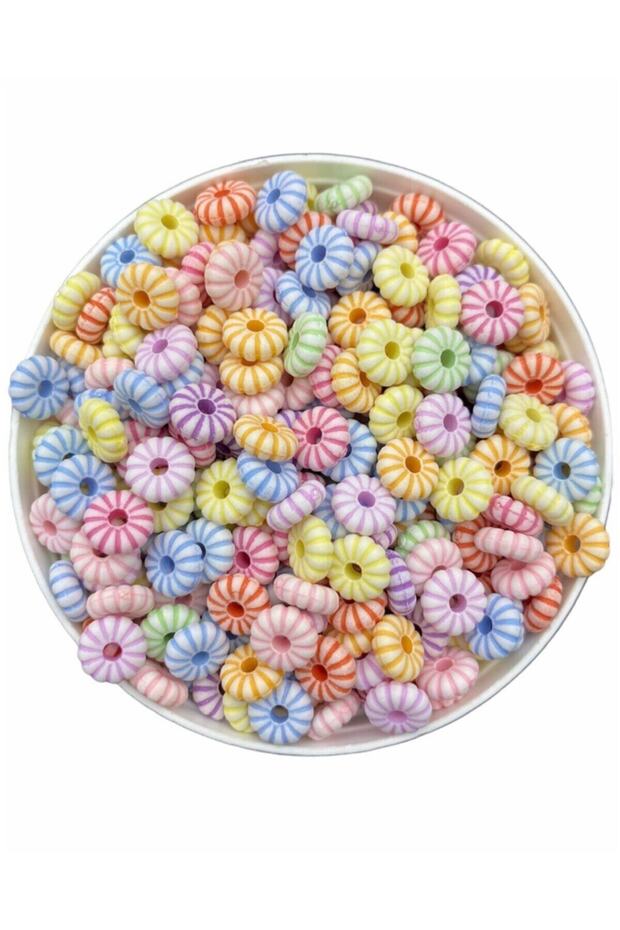Pastel Mixed Color Washer Model Beads, Jewelry Making Beads (25gr, ~140 Pieces)