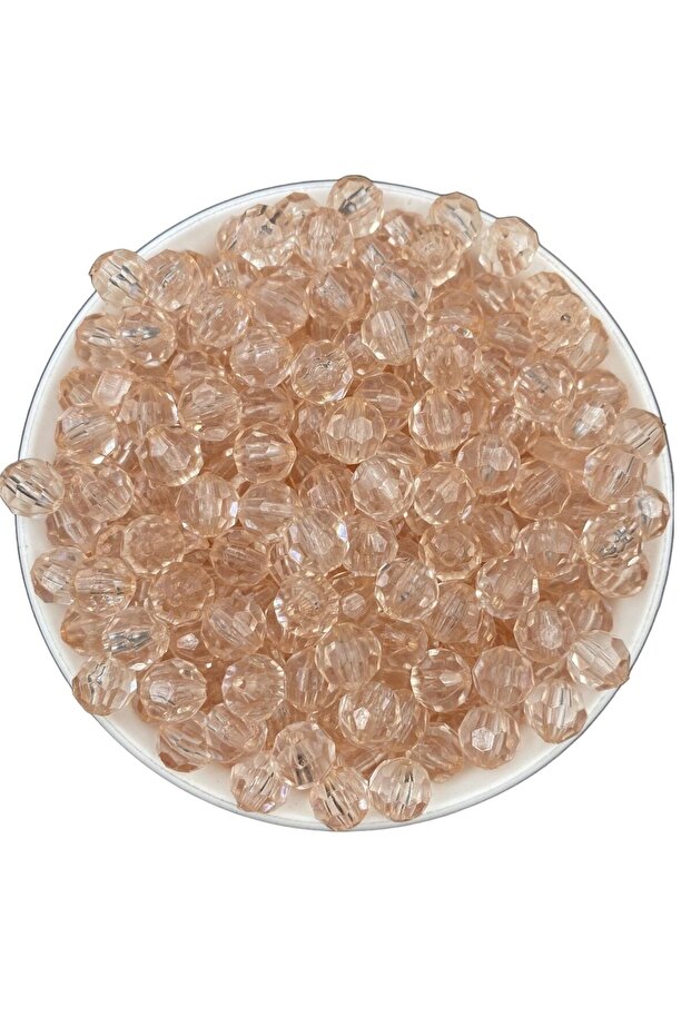 100gr 10mm Coral / Salmon Honeycomb Model Acrylic Beads, Jewelry, Bag Making Beads (100gr,~210 Pieces)