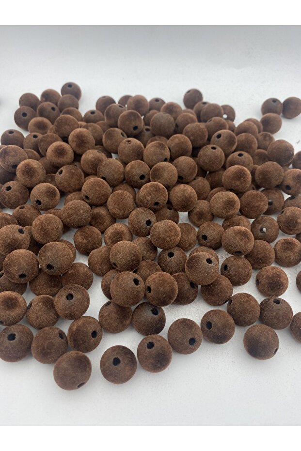 16mm Brown Velvet Bead Jewelry, Bag Making, Hobby Bead (100gr,~40 Pieces)
