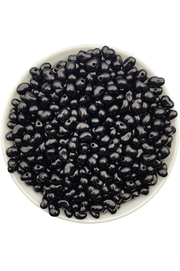 50gr Black Color Formless Shapeless Plastic Luxury Baroque Pearl Beads, Trapezoid Pearl (~250 Pieces)