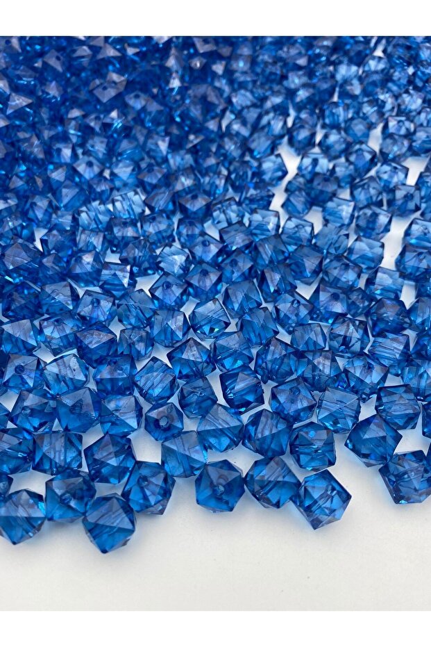 100gr 10mm Saxe Blue/dark blue Cube,cubic Model Acrylic Beads,jewelry,bag Beads (100GR,~180 PCS)