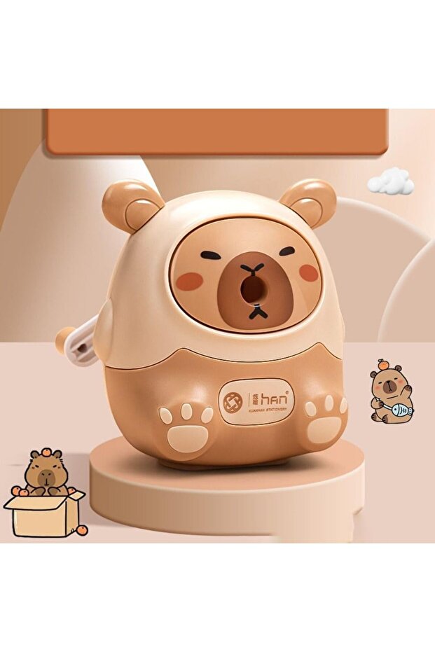 Manual Pencil Sharpener,Cute Cartoon Capybara Design,Portable Sharpener for Students and Office