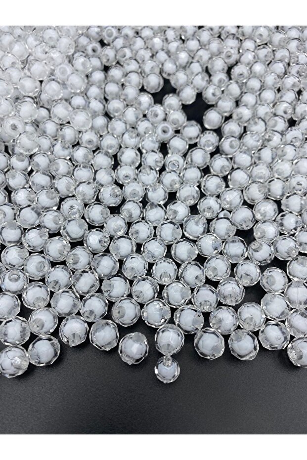 10mm Transparent Acrylic Honeycomb Model Beads with Beads Inside, Jewelry, Bag Making Beads (100gr, ~200 Pieces)