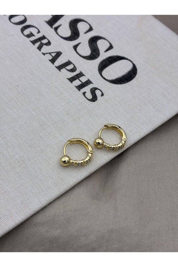 Xuping Gold Color Topchuklu Zircon Stone Hoop Earrings